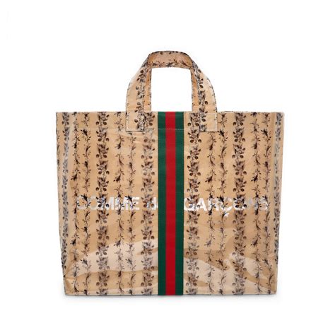 cdg x gucci craft tote bag|Gucci x COMME des GARÇONS Tote Bag Release .